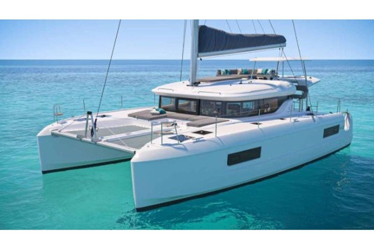 Exterior view of Brand New 1, a Lagoon 43 catamaran at Općina Sukošan, Croatia