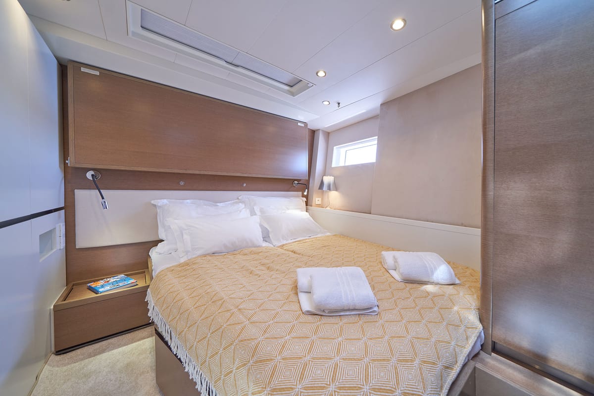 Cabin on Aenea, a CNB 76 sailboat at Grad Kaštela, Croatia