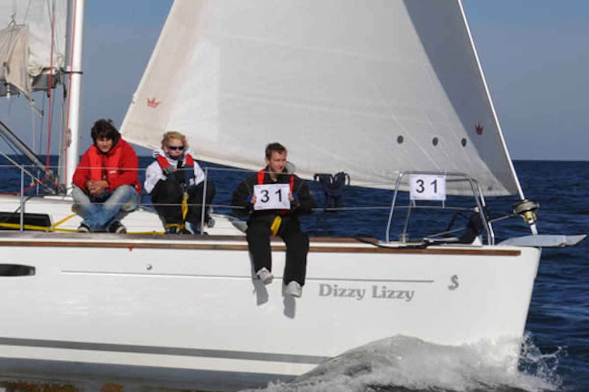 Exterior view of Dizzy Lizzy, a Beneteau Oceanis 34 sailboat at Altefähr, Germany