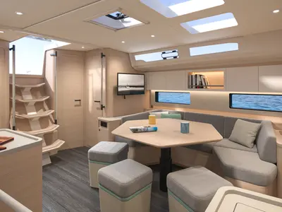 Salon of Sunsail 44.4 Premium, a Dufour 44 sailboat at Dubrovnik, Croatia