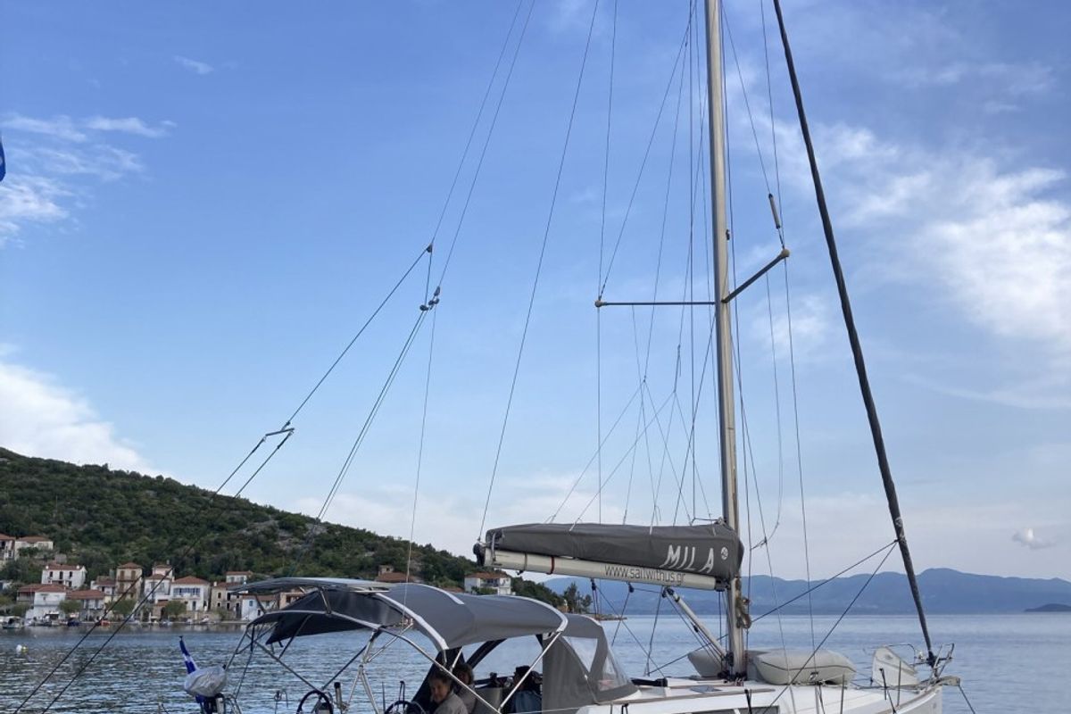 Exterior view of Mila, a Jeanneau Sun Odyssey 42i sailboat at Volos Municipality, Greece