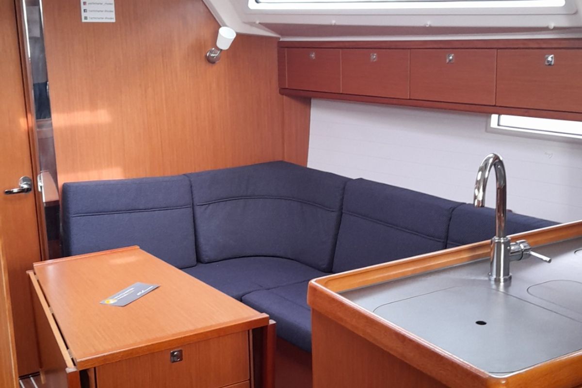Salon of Nenemia, a Bavaria Cruiser 37 sailboat at Municipal Unit of Rhodes, Greece