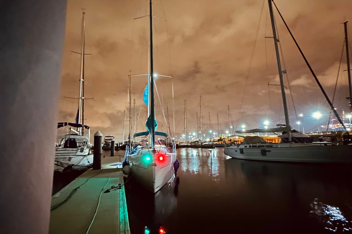 Exterior view of Angelmiles 1 , a Northman Maxus 35 sailboat at Valencia, Spain