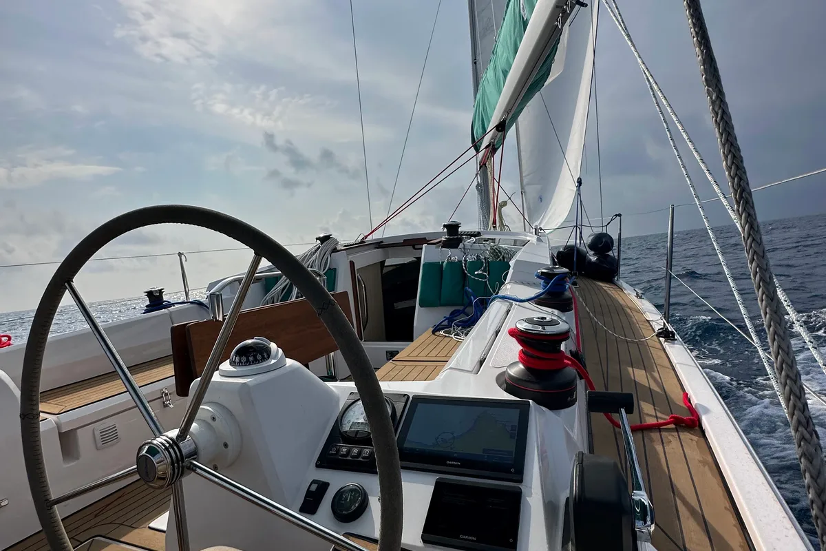Angelmiles 1 , a Northman Maxus 35 sailboat at Valencia, Spain