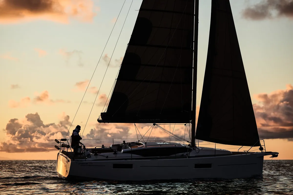 Angelmiles 1 , a Northman Maxus 35 sailboat at Valencia, Spain
