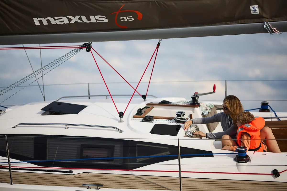 Angelmiles 1 , a Northman Maxus 35 sailboat at Valencia, Spain