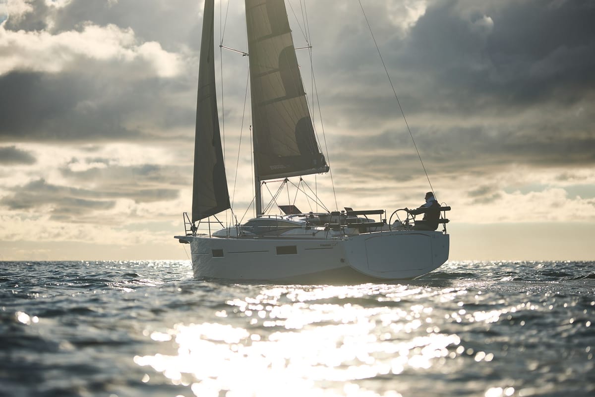 Angelmiles 1 , a Northman Maxus 35 sailboat at Valencia, Spain