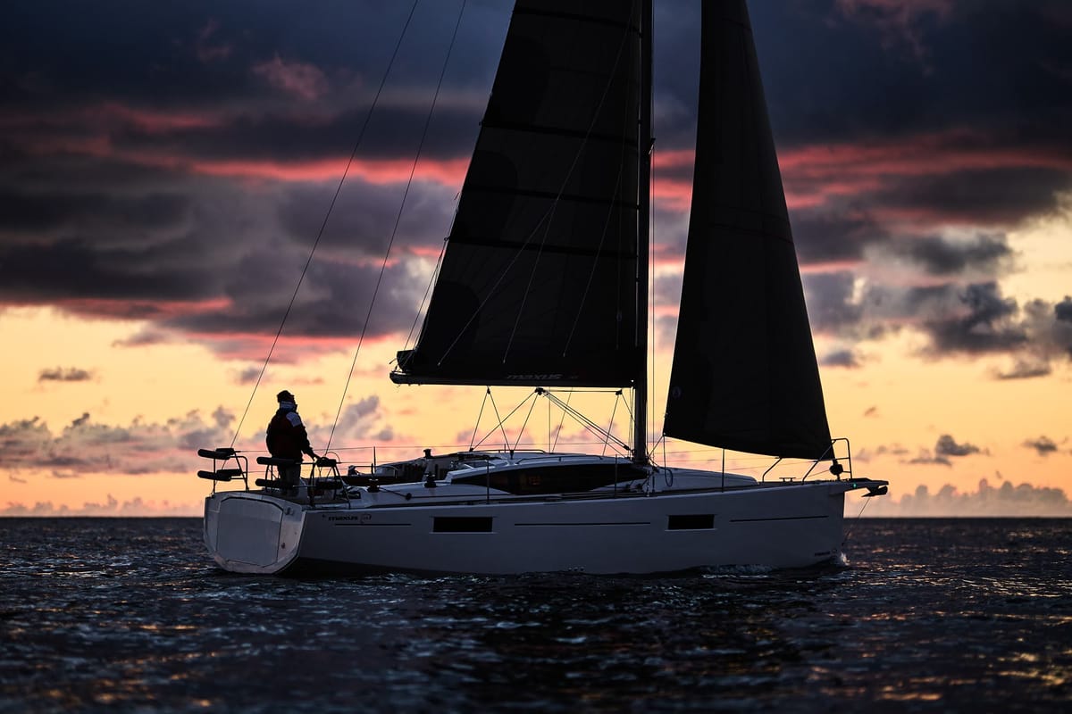 Angelmiles 1 , a Northman Maxus 35 sailboat at Valencia, Spain