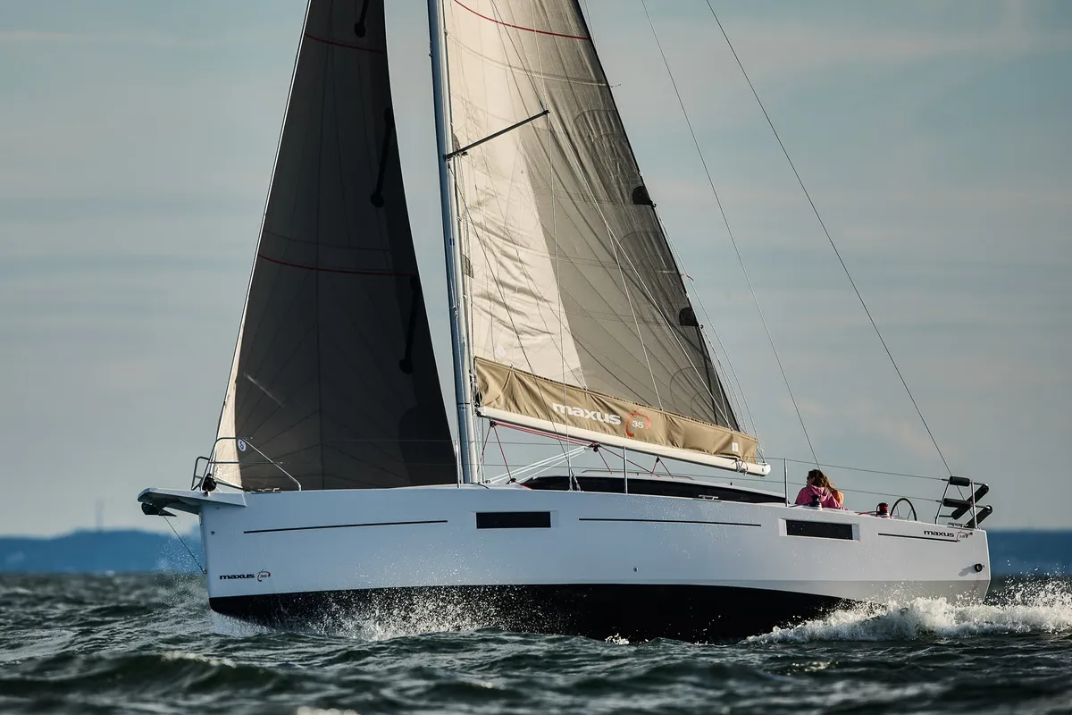 Angelmiles 1 , a Northman Maxus 35 sailboat at Valencia, Spain