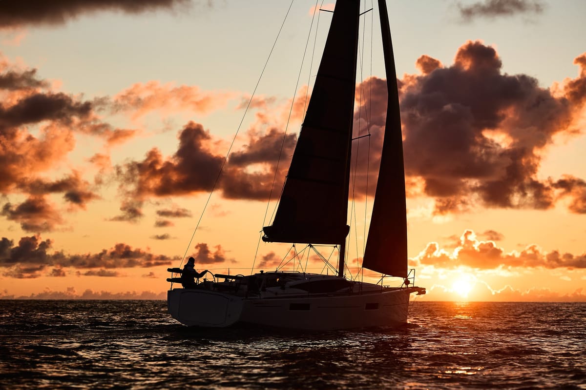 Exterior view of Angelmiles 1 , a Northman Maxus 35 sailboat at Valencia, Spain