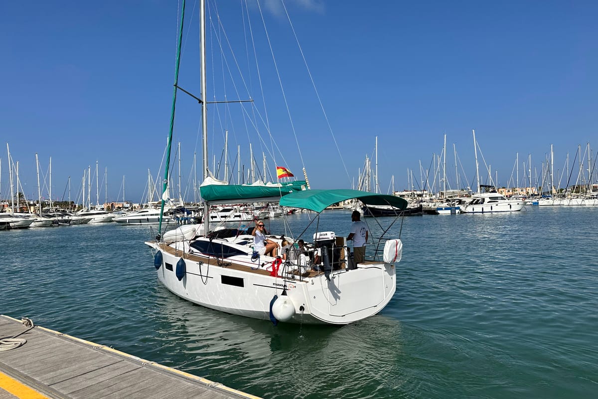 Angelmiles 1 , a Northman Maxus 35 sailboat at Valencia, Spain