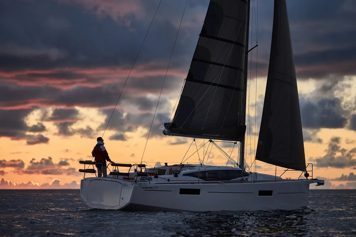 Angelmiles 1 , a Northman Maxus 35 sailboat at Valencia, Spain