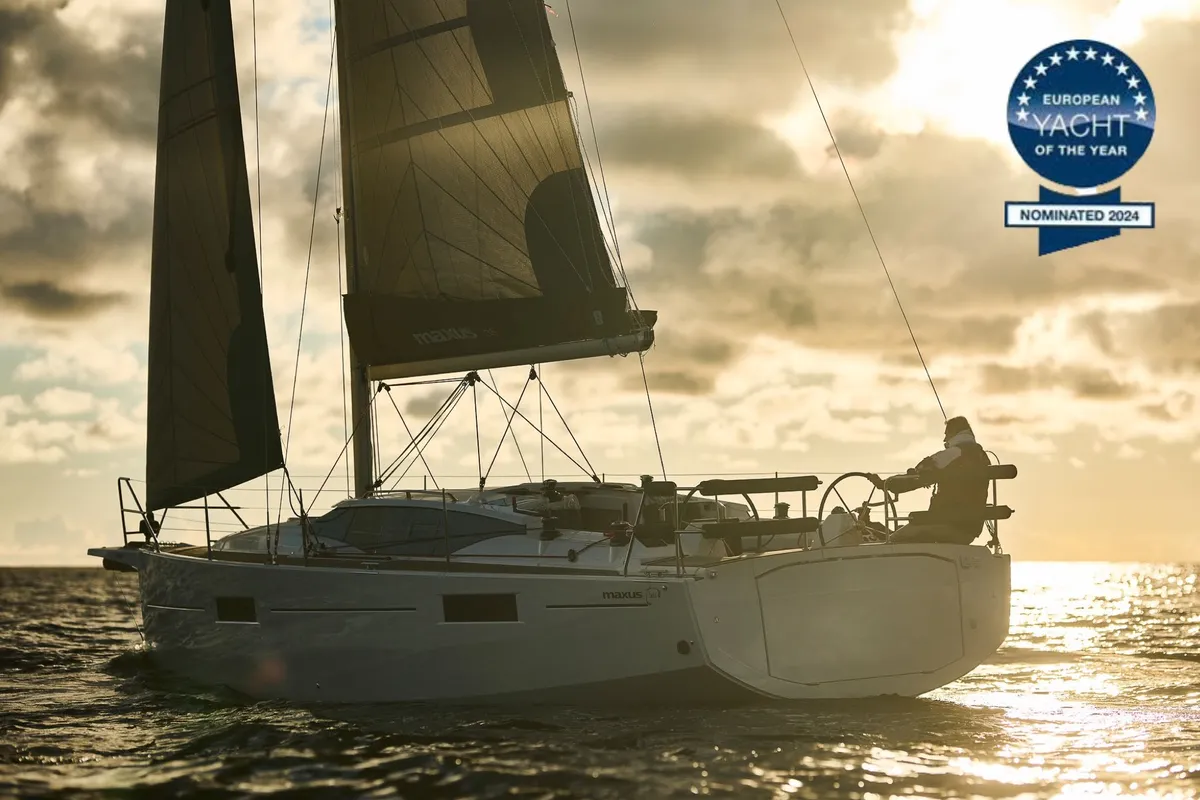 Exterior view of Angelmiles 1 , a Northman Maxus 35 sailboat at Valencia, Spain