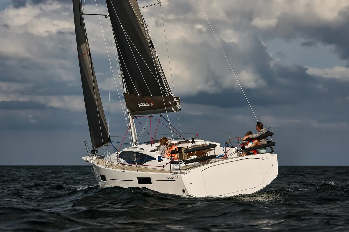 Angelmiles 1 , a Northman Maxus 35 sailboat at Valencia, Spain