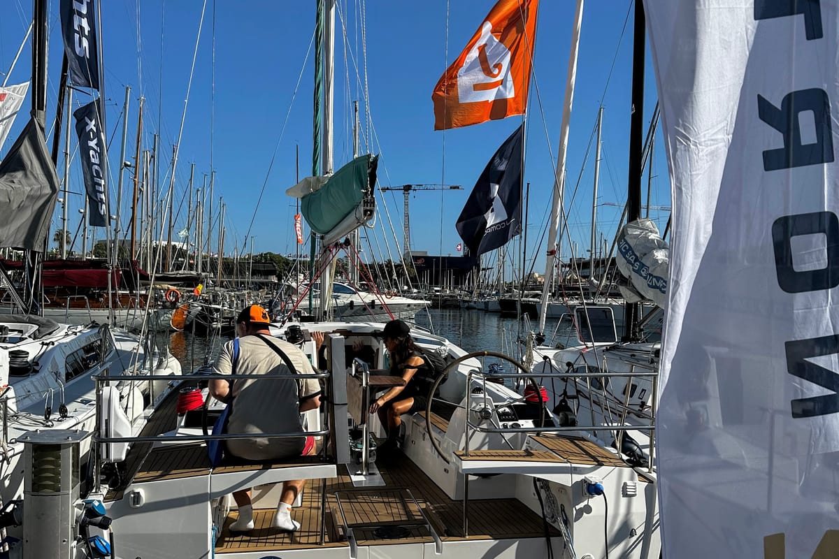 Angelmiles 1 , a Northman Maxus 35 sailboat at Valencia, Spain