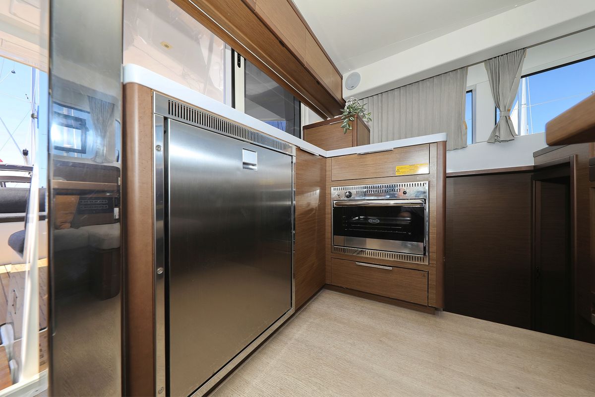 Galley of Tortilla Flat, a Lagoon 40 catamaran at Grad Biograd na Moru, Croatia