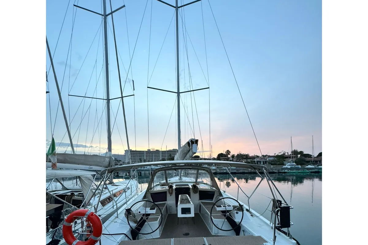 Ventotene, a Dufour 430 GL sailboat at Tonnarella, Italy