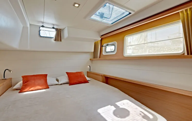 Cabin on Big Elli, a Lagoon 450 F catamaran at Palma de Mallorca, Spain
