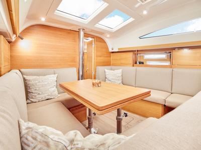 Salon of Liana, a Elan Impression 40.1 sailboat at Athens, Greece