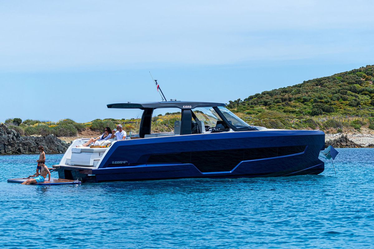 Exterior view of Instant Crush, a Fjord 41 XL yacht at Grad Kaštela, Croatia