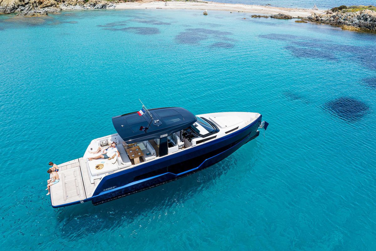 Exterior view of Instant Crush, a Fjord 41 XL yacht at Grad Kaštela, Croatia