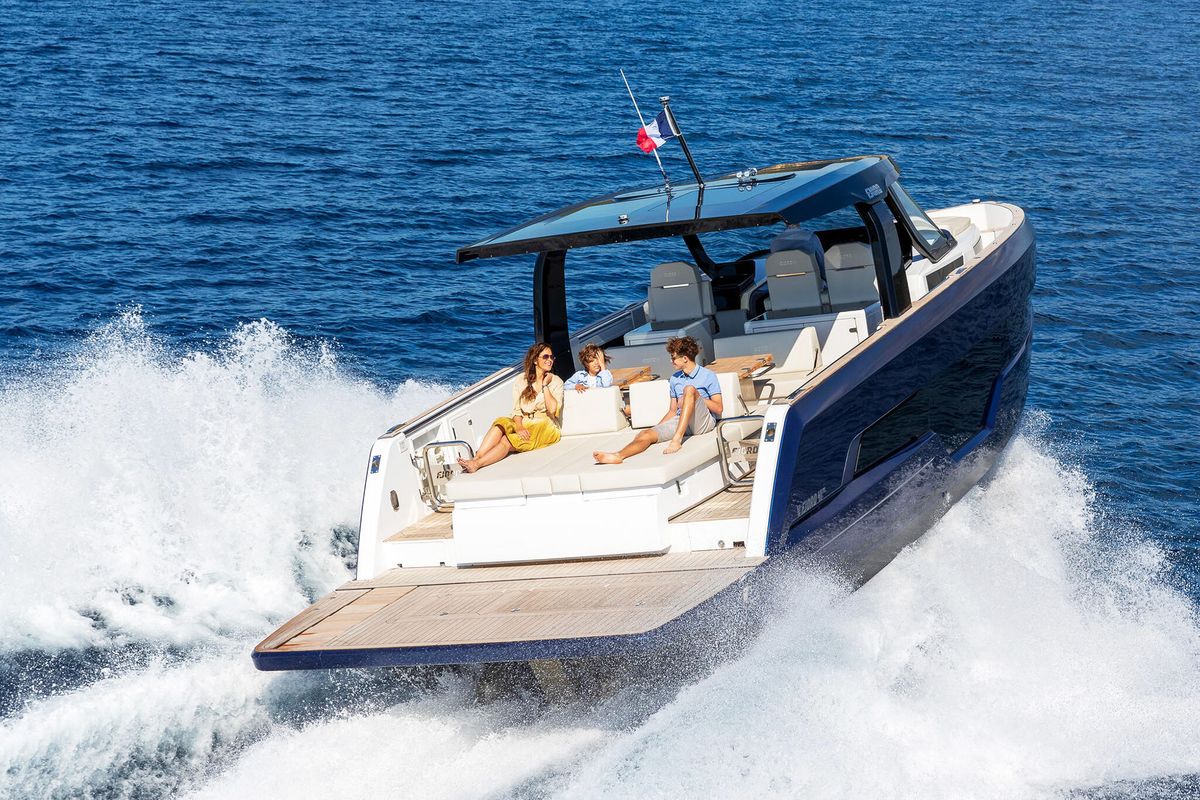 Exterior view of Instant Crush, a Fjord 41 XL yacht at Grad Kaštela, Croatia