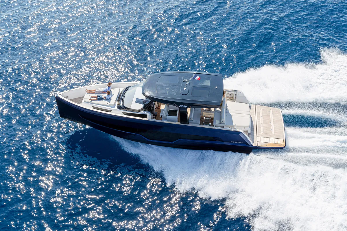 Exterior view of Instant Crush, a Fjord 41 XL yacht at Grad Kaštela, Croatia