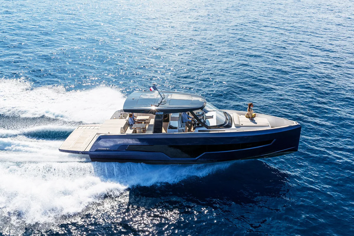 Exterior view of Instant Crush, a Fjord 41 XL yacht at Grad Kaštela, Croatia