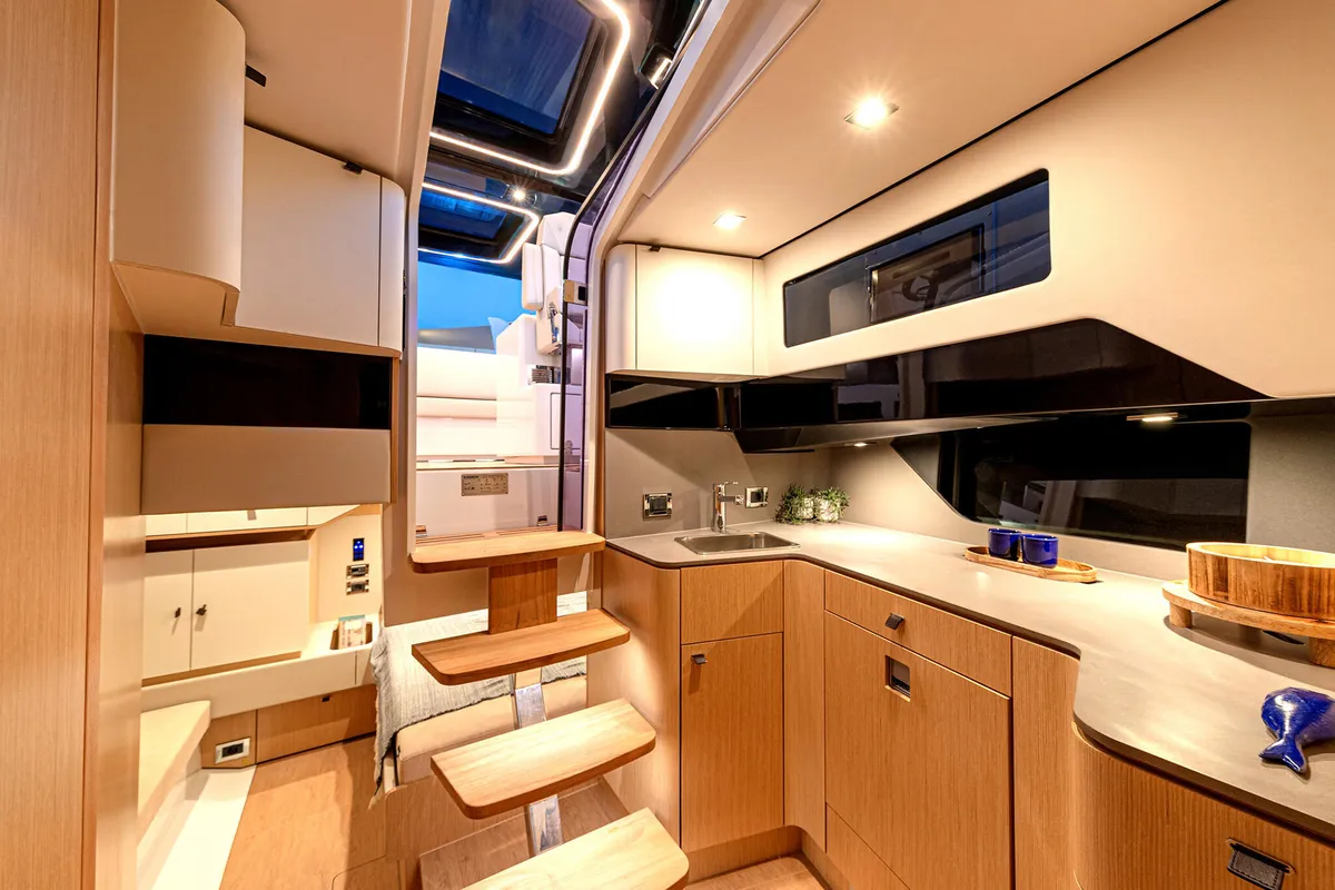 Galley of Instant Crush, a Fjord 41 XL yacht at Grad Kaštela, Croatia