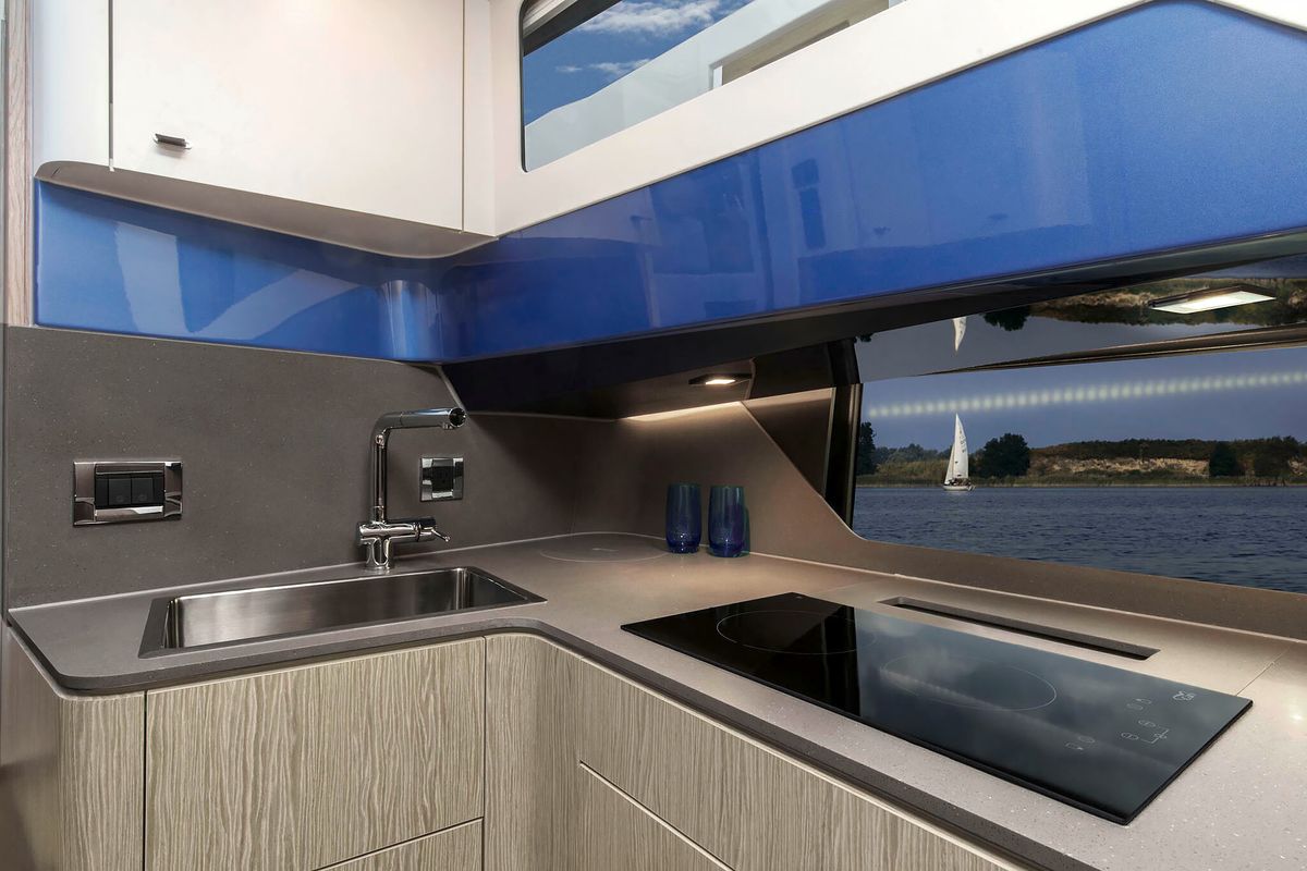 Galley of Instant Crush, a Fjord 41 XL yacht at Grad Kaštela, Croatia