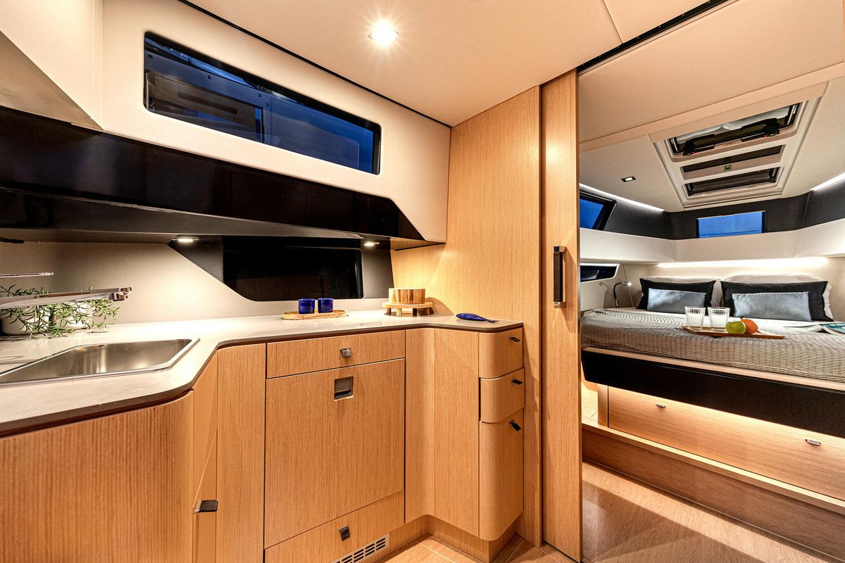 Galley of Instant Crush, a Fjord 41 XL yacht at Grad Kaštela, Croatia