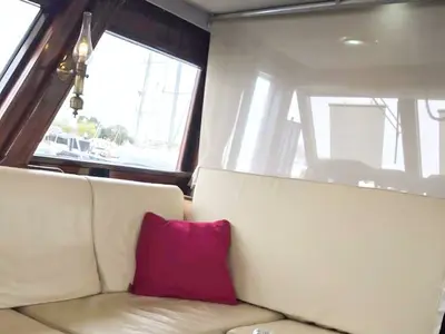 Salon of Dreamaway, a Gulet Waverunner 55 yacht at Olbia, Italy