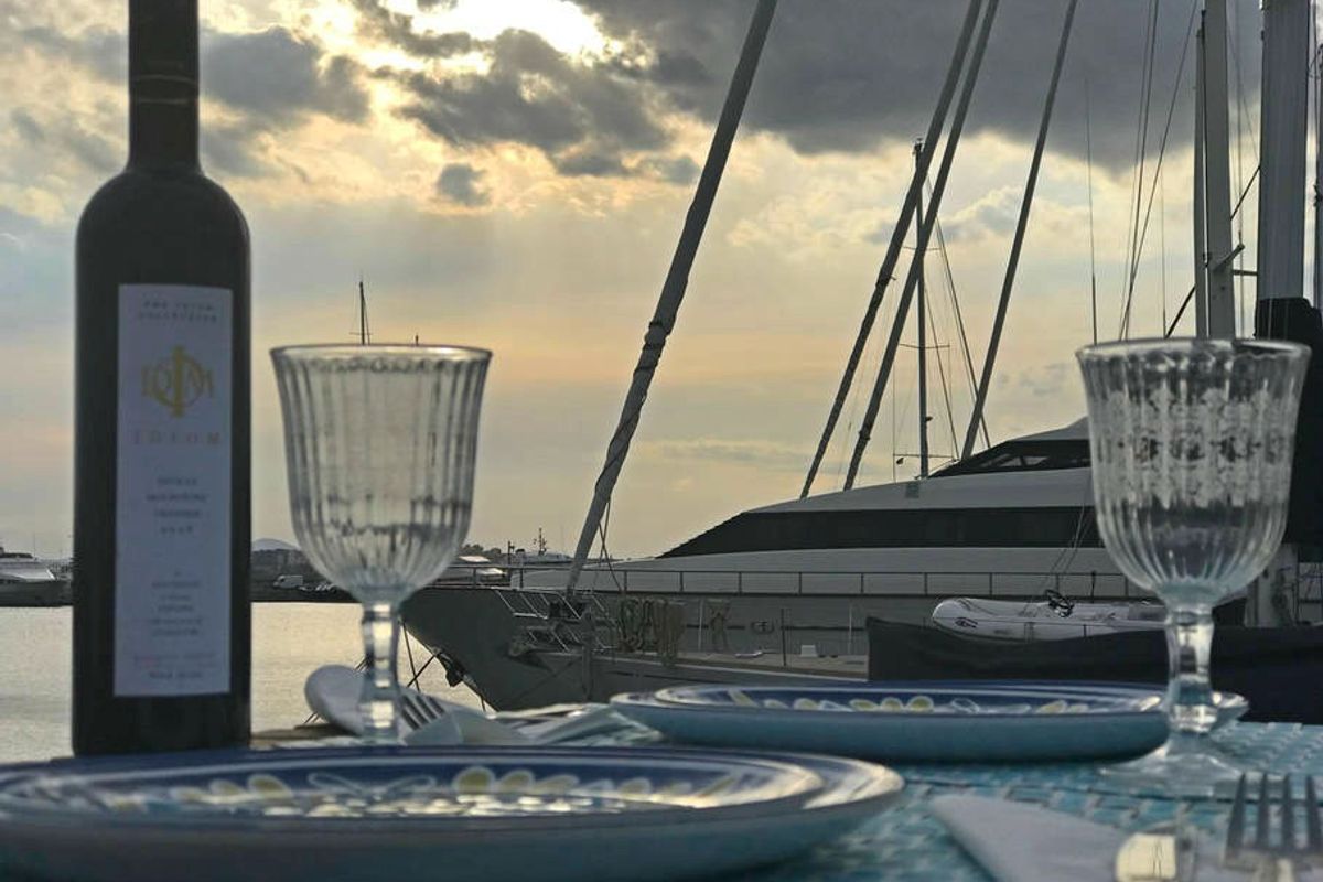 Deck of Dreamaway, a Gulet Waverunner 55 yacht at Olbia, Italy
