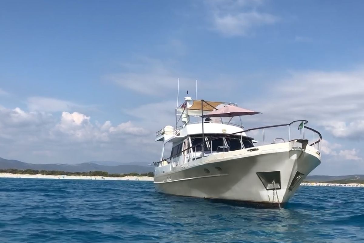 Exterior view of Dreamaway, a Gulet Waverunner 55 yacht at Olbia, Italy