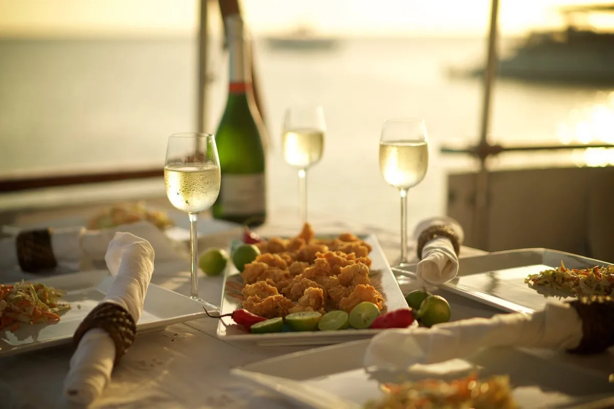 Deck of Dreamaway, a Gulet Waverunner 55 yacht at Olbia, Italy