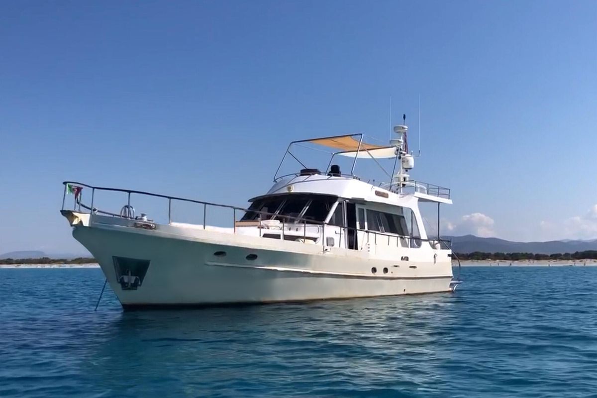 Exterior view of Dreamaway, a Gulet Waverunner 55 yacht at Olbia, Italy