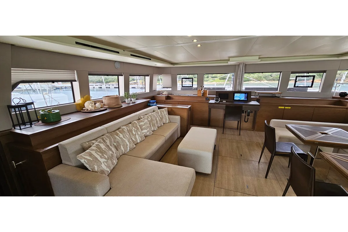 THE SUN, a Lagoon Lagoon 620 catamaran at Olbia, Italy