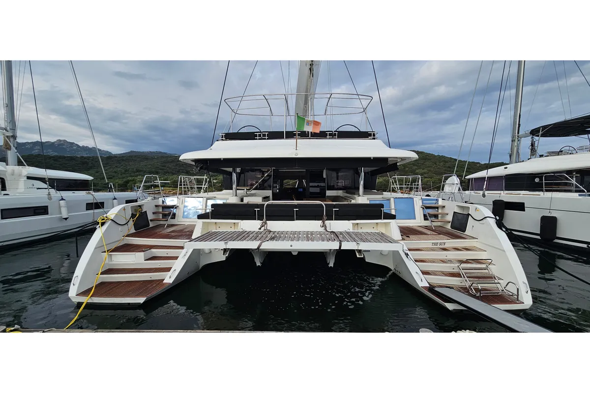 THE SUN, a Lagoon Lagoon 620 catamaran at Olbia, Italy