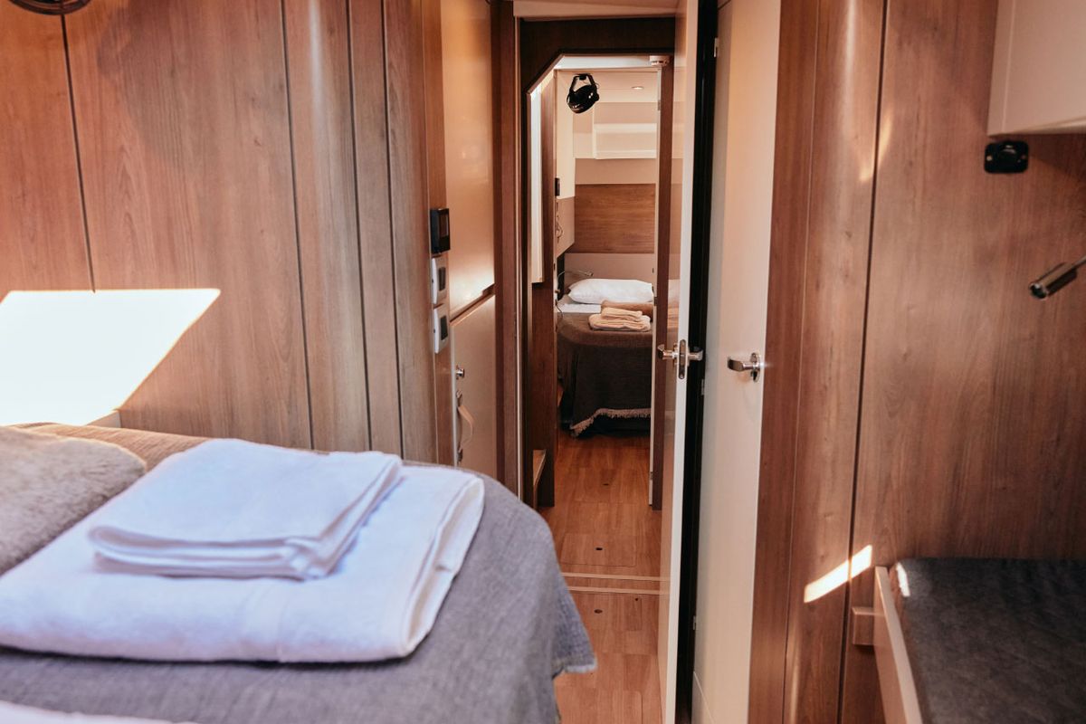 Cabin on Gemini, a Bali Catspace catamaran at Marmaris, Turkey