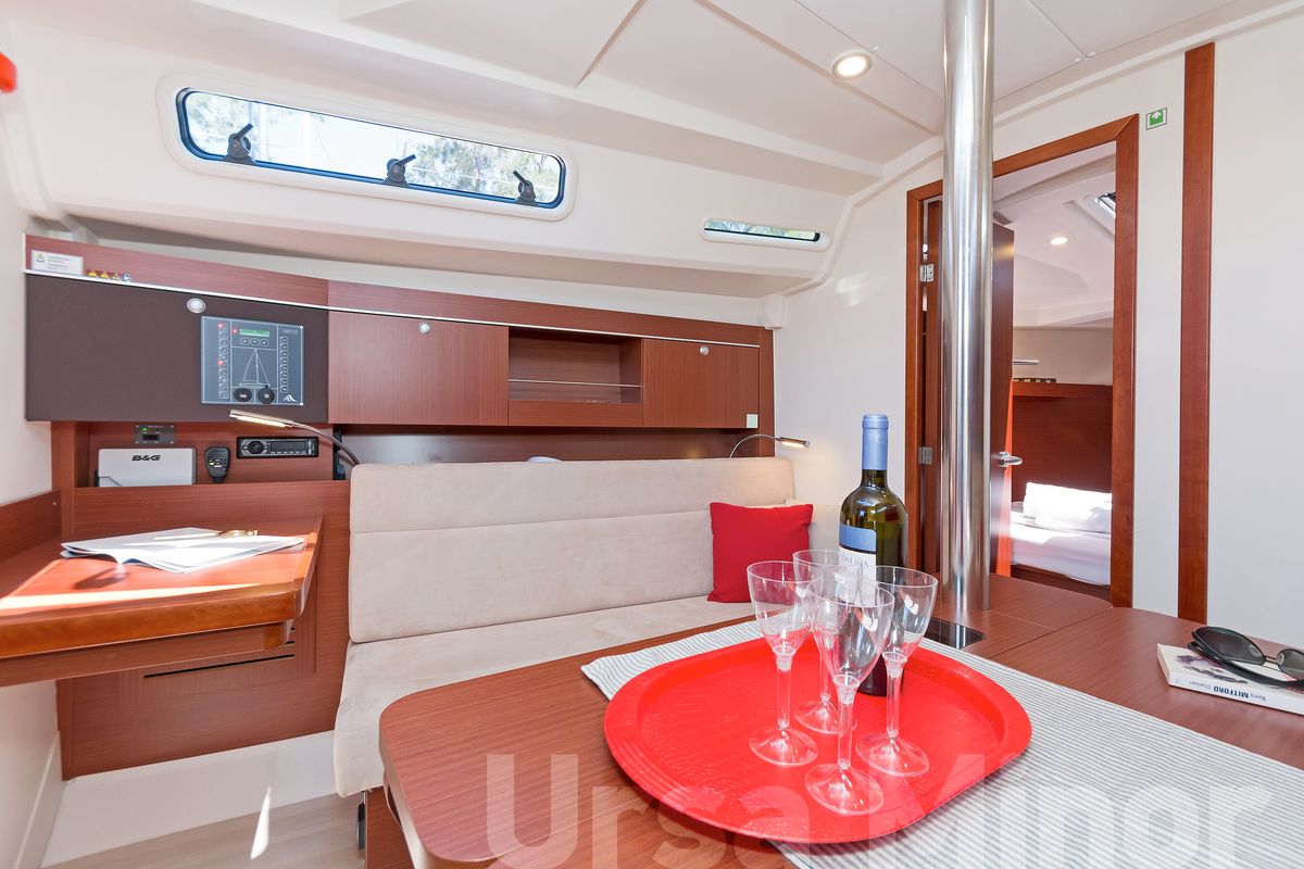 Salon of Ursa Minor, a Hanse Yachts Hanse 345 sailboat at Preveza, Greece