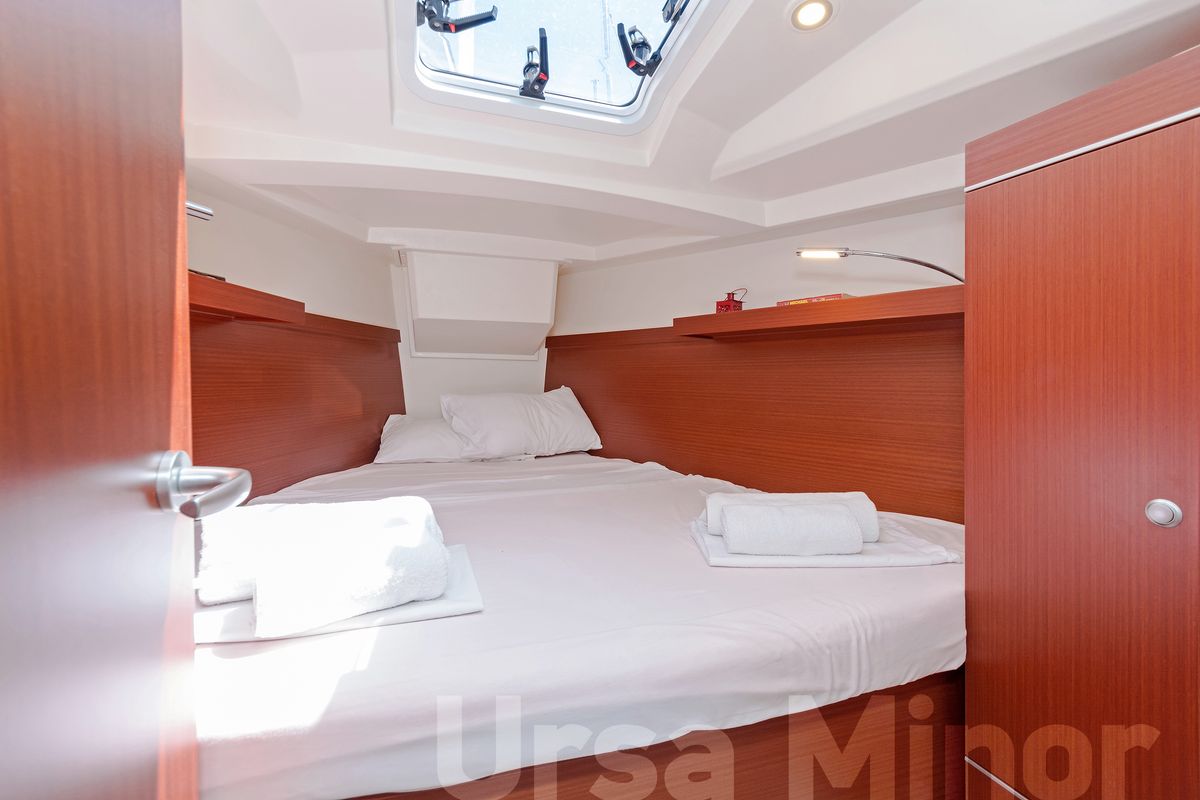 Cabin on Ursa Minor, a Hanse Yachts Hanse 345 sailboat at Preveza, Greece