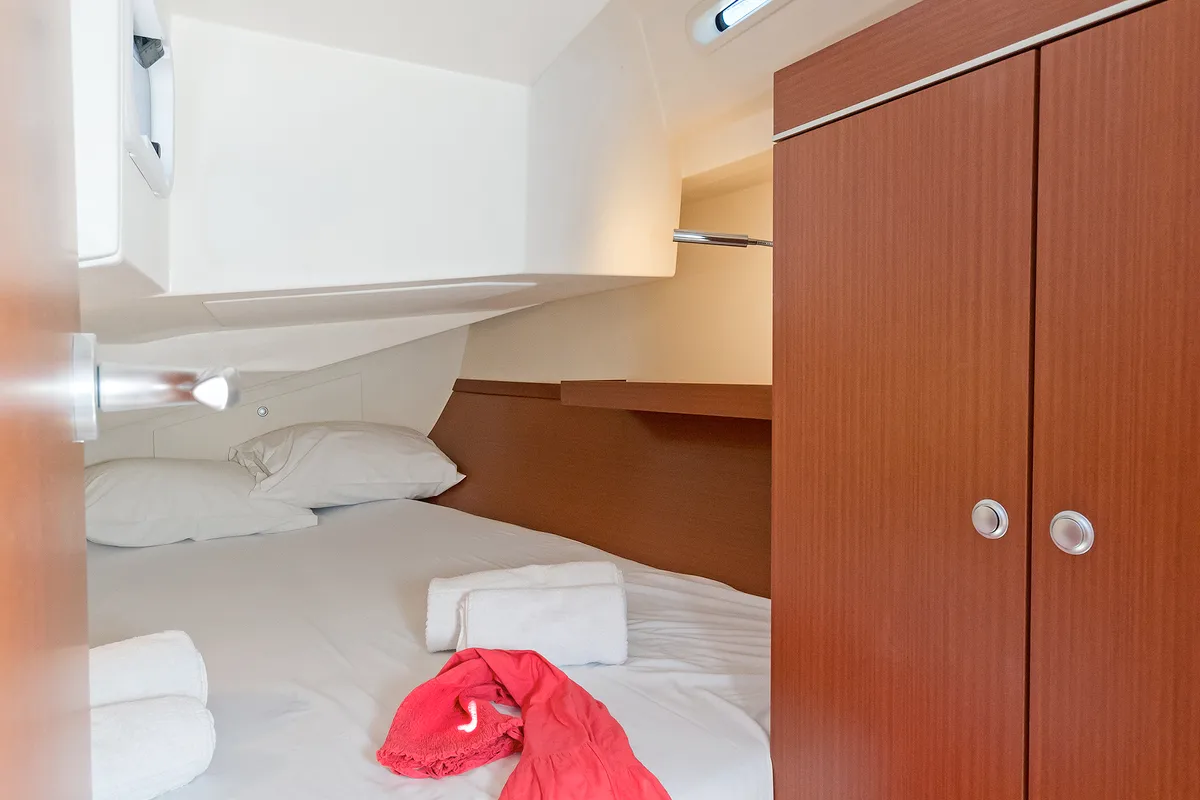 Cabin on Ursa Minor, a Hanse Yachts Hanse 345 sailboat at Preveza, Greece