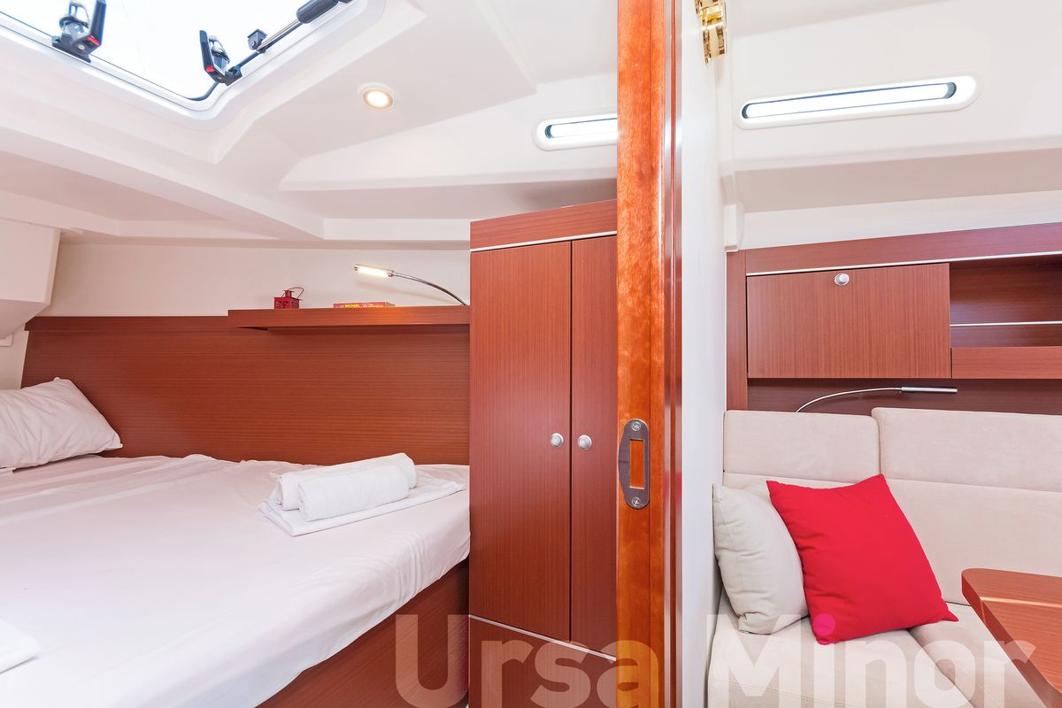 Cabin on Ursa Minor, a Hanse Yachts Hanse 345 sailboat at Preveza, Greece