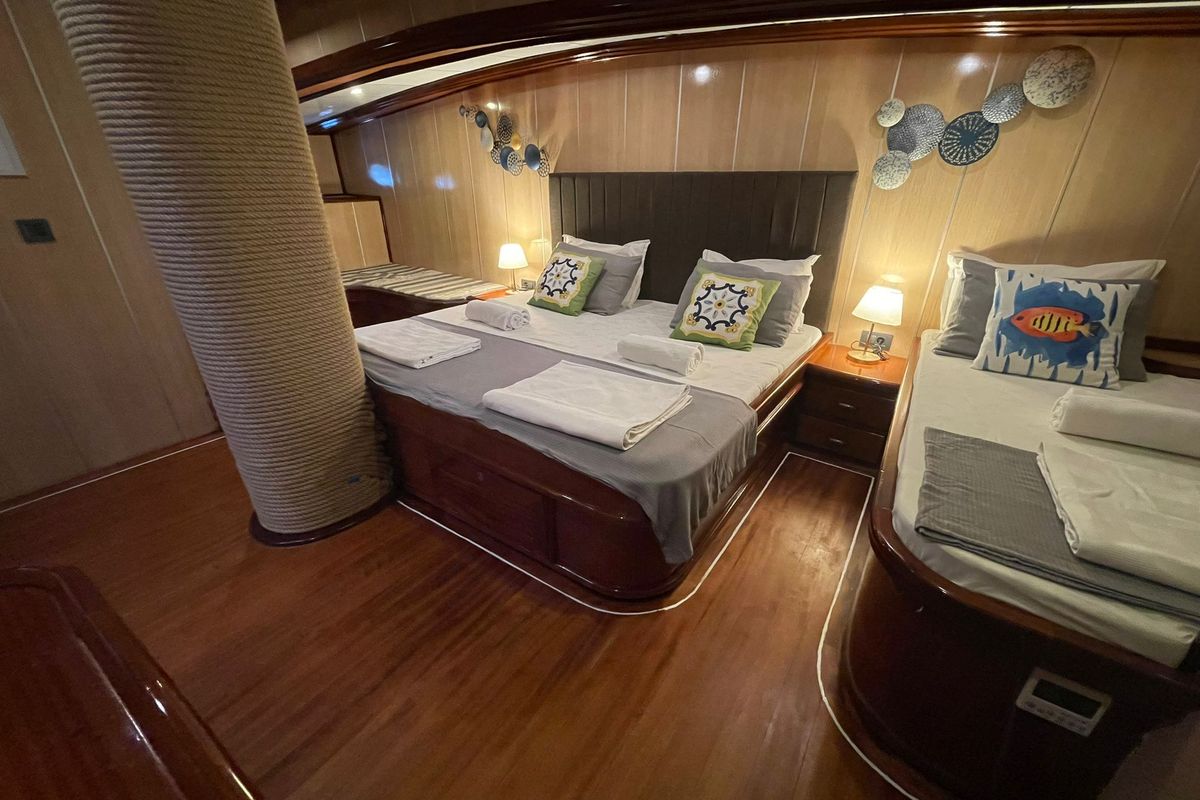 Cabin on Gumus, a Gulet Gulet gulet at Marmaris, Turkey