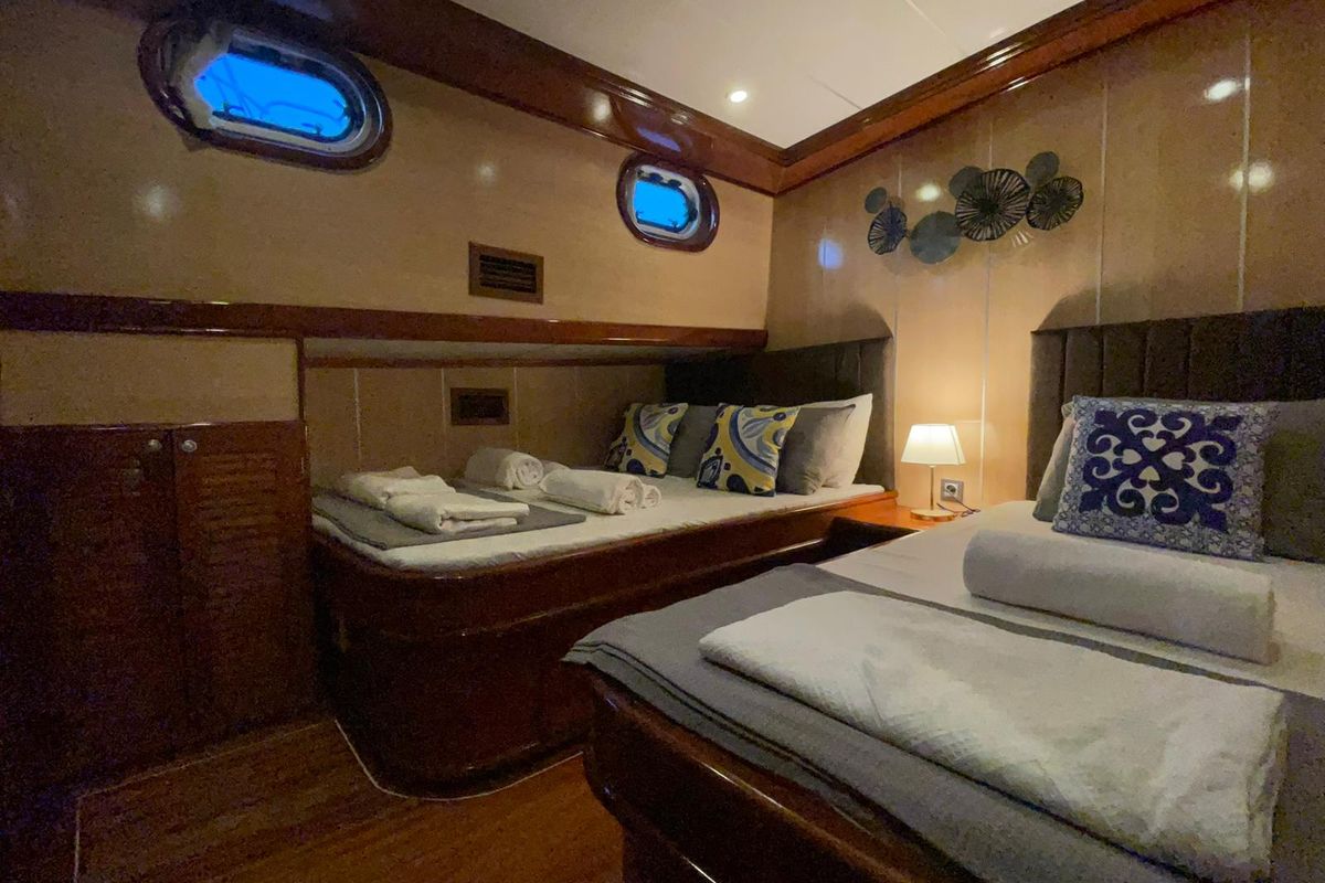 Cabin on Gumus, a Gulet Gulet gulet at Marmaris, Turkey