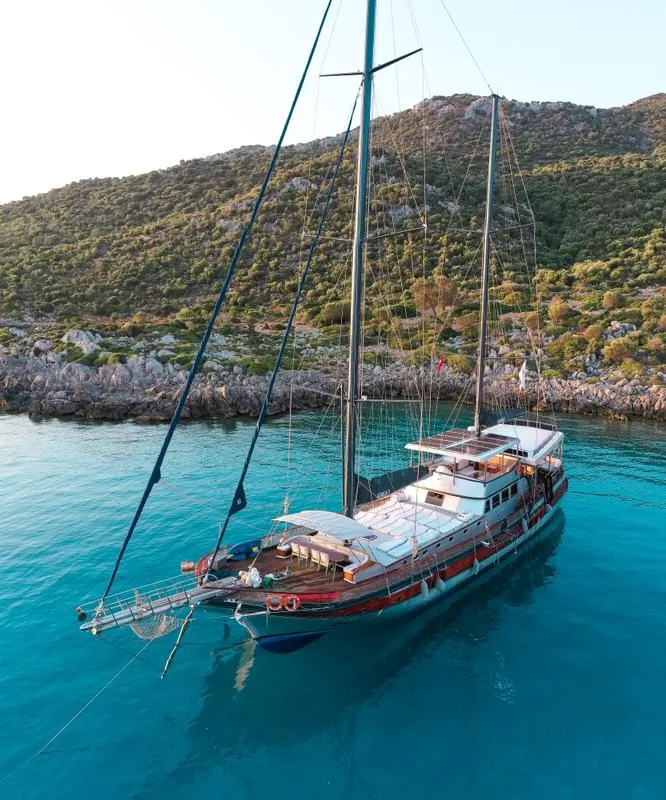 Exterior view of Gumus, a Gulet Gulet gulet at Marmaris, Turkey