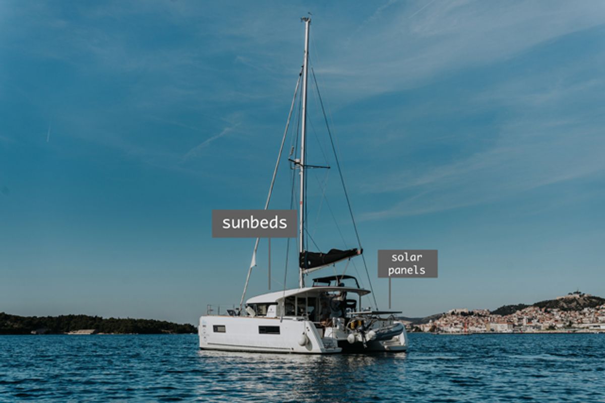Cabin on Meea, a Lagoon 40 catamaran at Grad Šibenik, Croatia
