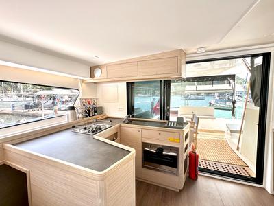 Galley of Sail Electra, a Lagoon 42 catamaran at Marmaris, Turkey