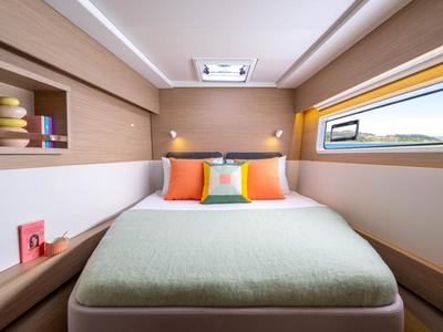Cabin on Hashtag, a Lagoon 43 catamaran at Athens, Greece