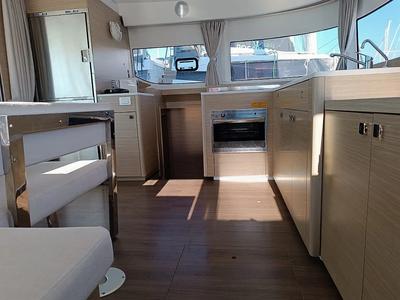 Galley of Hashtag, a Lagoon 43 catamaran at Athens, Greece